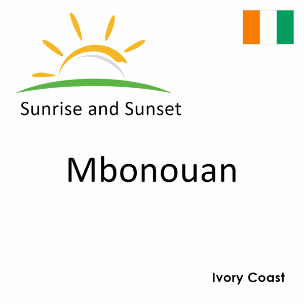 Sunrise and sunset times for Mbonouan, Ivory Coast