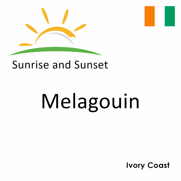 Sunrise and sunset times for Melagouin, Ivory Coast