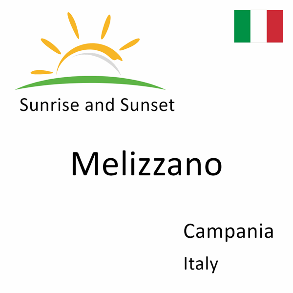 Sunrise and sunset times for Melizzano, Campania, Italy