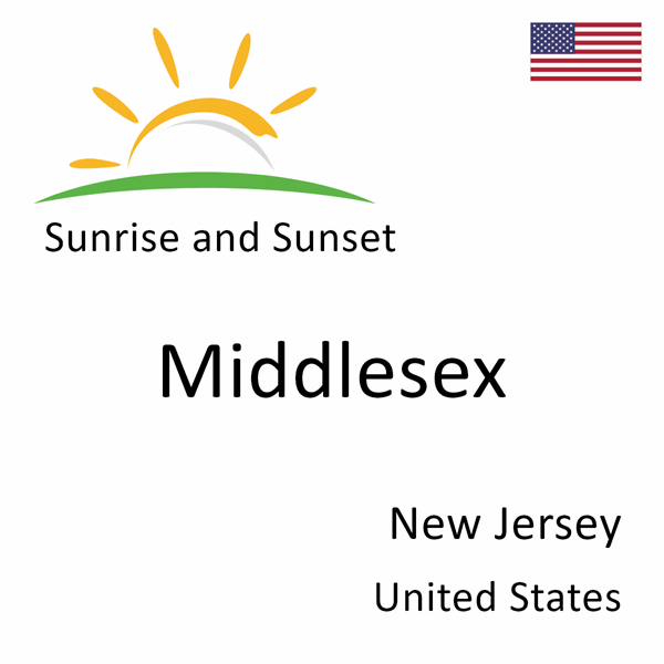 Sunrise and sunset times for Middlesex, New Jersey, United States