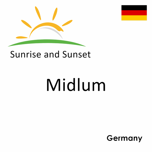 Sunrise and sunset times for Midlum, Germany