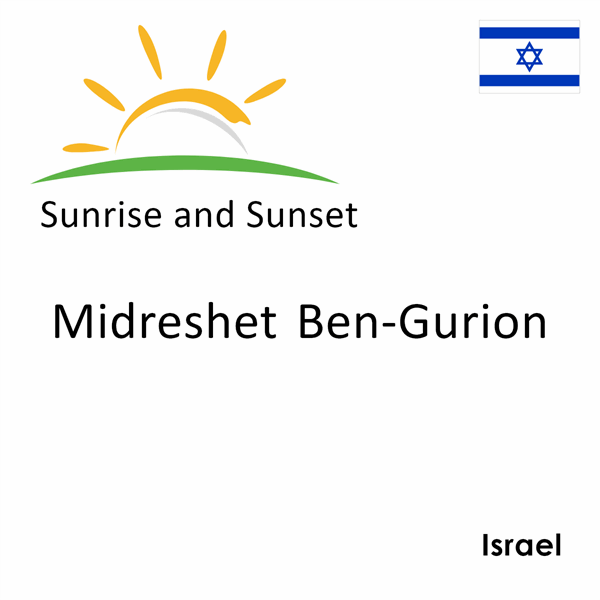 Sunrise and sunset times for Midreshet Ben-Gurion, Israel