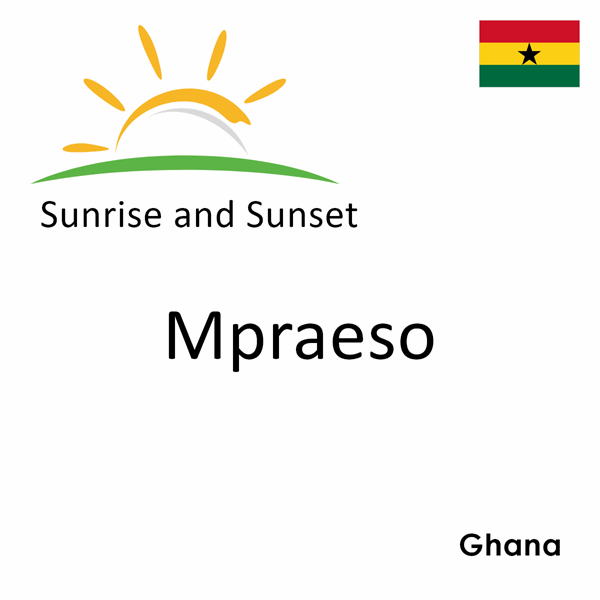 Sunrise and sunset times for Mpraeso, Ghana