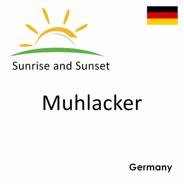 Sunrise and sunset times for Muhlacker, Germany