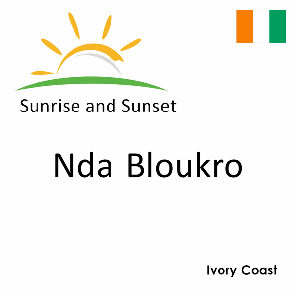 Sunrise and sunset times for Nda Bloukro, Ivory Coast