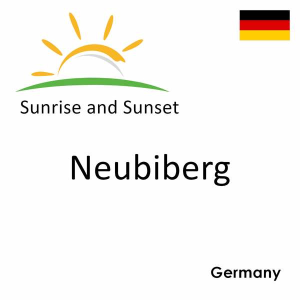 Sunrise and sunset times for Neubiberg, Germany