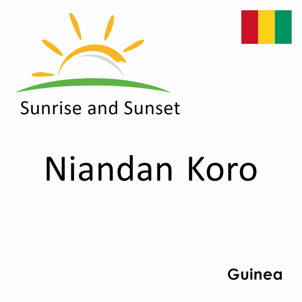 Sunrise and sunset times for Niandan Koro, Guinea