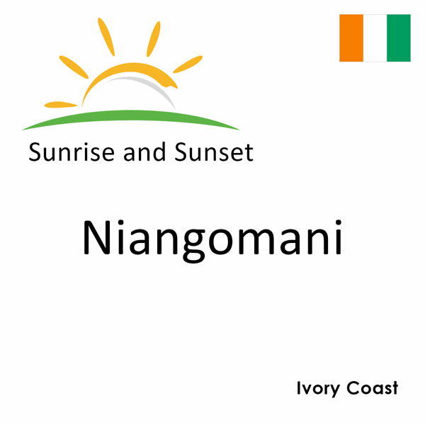 Sunrise and sunset times for Niangomani, Ivory Coast