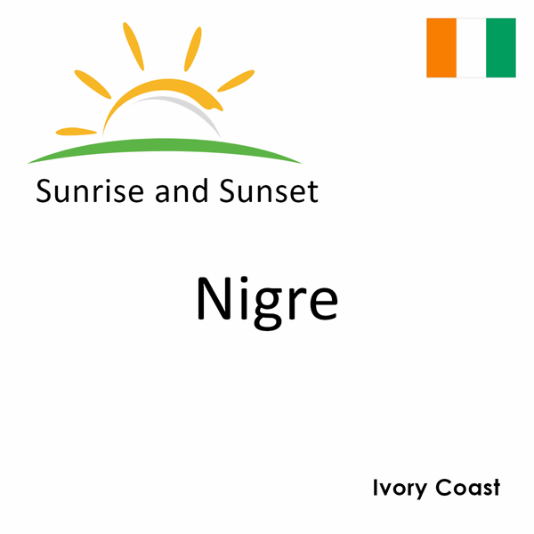 Sunrise and sunset times for Nigre, Ivory Coast