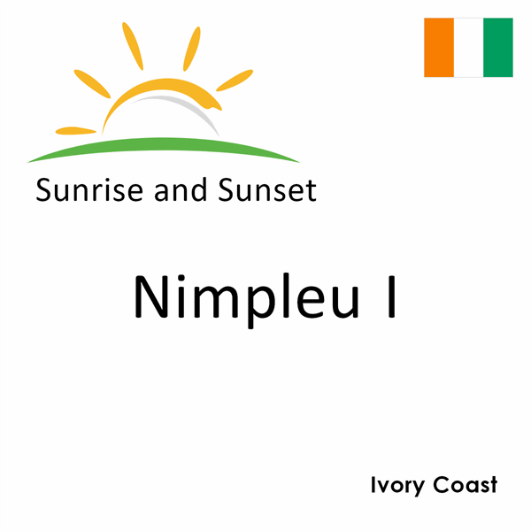 Sunrise and sunset times for Nimpleu I, Ivory Coast