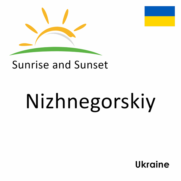 Sunrise and sunset times for Nizhnegorskiy, Ukraine