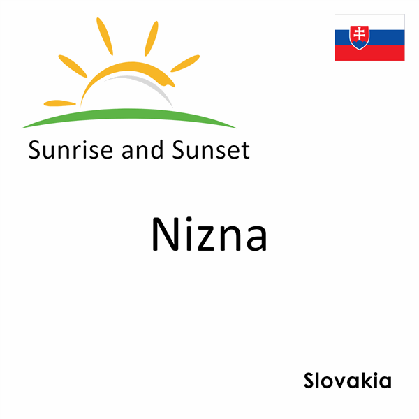 Sunrise and sunset times for Nizna, Slovakia