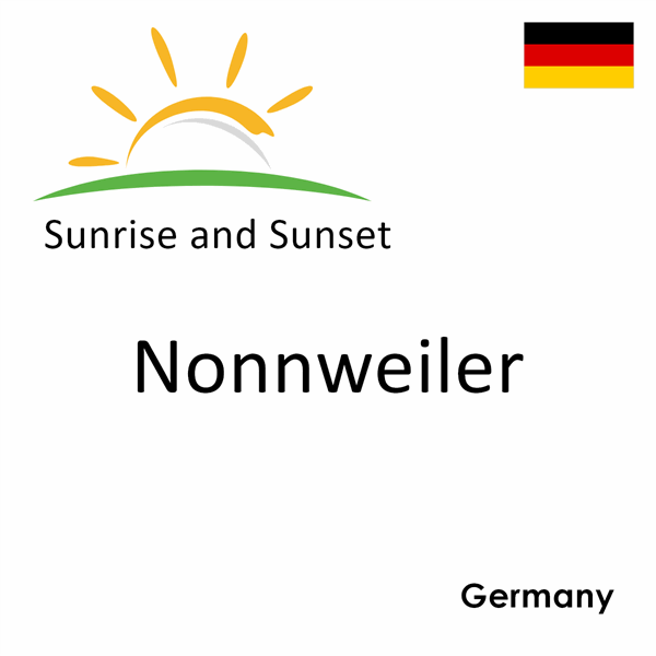 Sunrise and sunset times for Nonnweiler, Germany