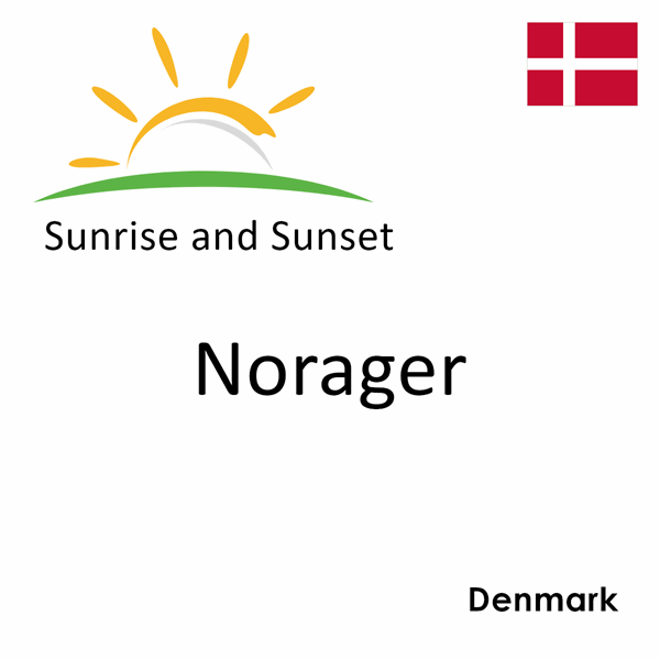 Sunrise and sunset times for Norager, Denmark