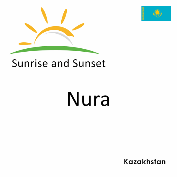 Sunrise and sunset times for Nura, Kazakhstan