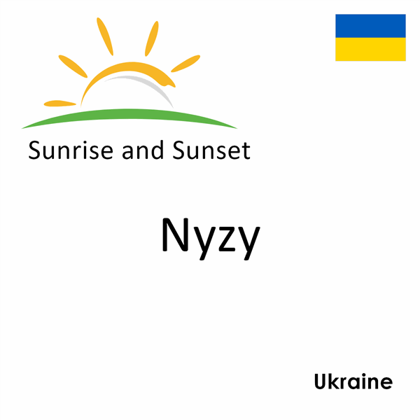 Sunrise and sunset times for Nyzy, Ukraine