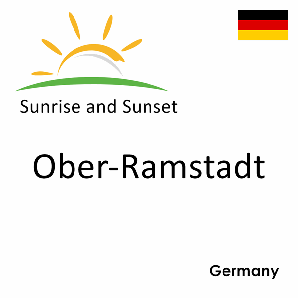 Sunrise and sunset times for Ober-Ramstadt, Germany