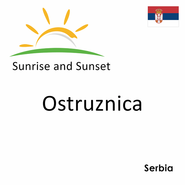 Sunrise and sunset times for Ostruznica, Serbia