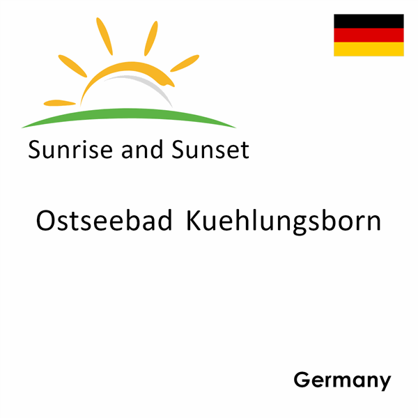 Sunrise and sunset times for Ostseebad Kuehlungsborn, Germany