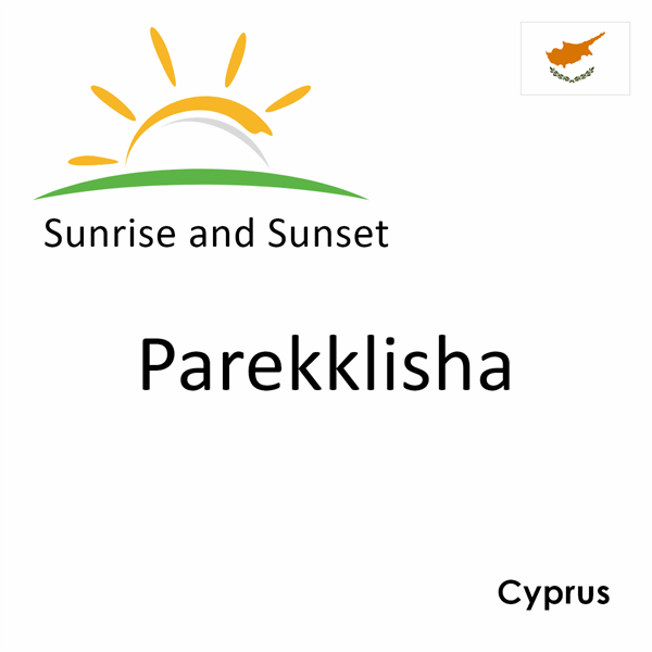 Sunrise and sunset times for Parekklisha, Cyprus