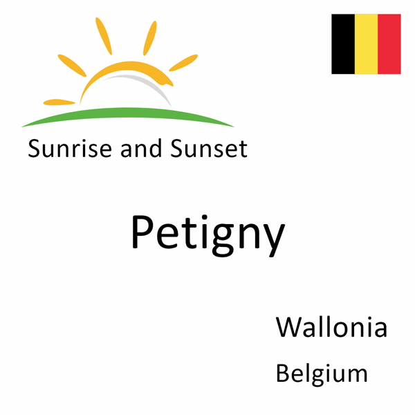 Sunrise and sunset times for Petigny, Wallonia, Belgium