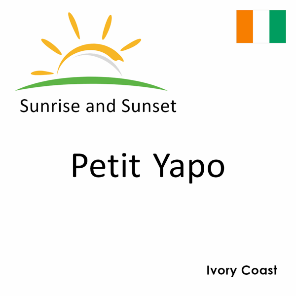 Sunrise and sunset times for Petit Yapo, Ivory Coast