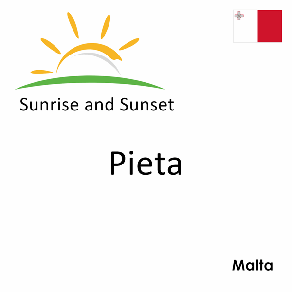 Sunrise and sunset times for Pieta, Malta
