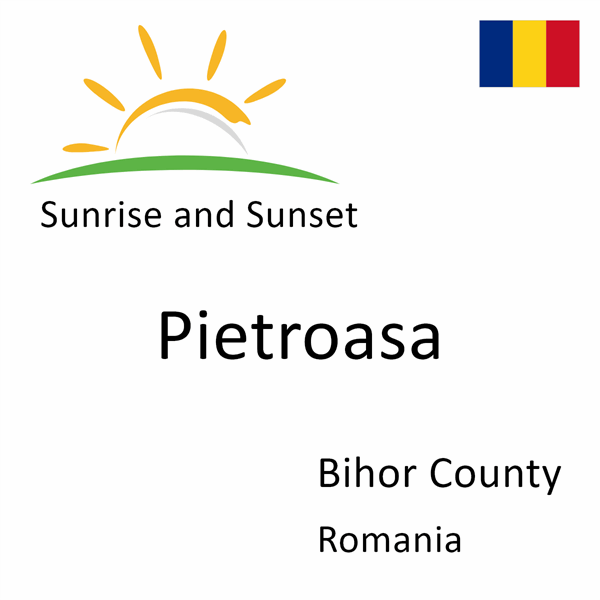 Sunrise and sunset times for Pietroasa, Bihor County, Romania