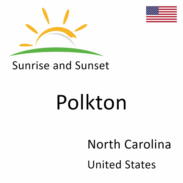 Sunrise and sunset times for Polkton, North Carolina, United States