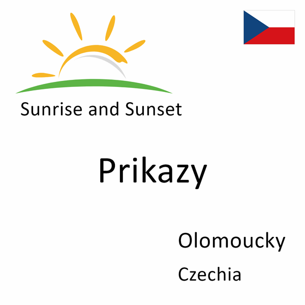 Sunrise and sunset times for Prikazy, Olomoucky, Czechia