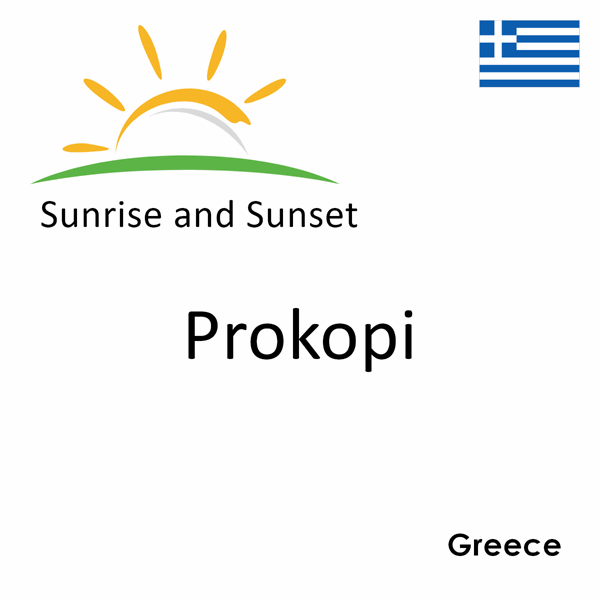 Sunrise and sunset times for Prokopi, Greece