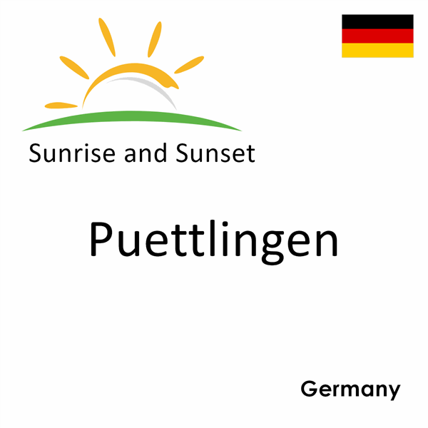 Sunrise and sunset times for Puettlingen, Germany