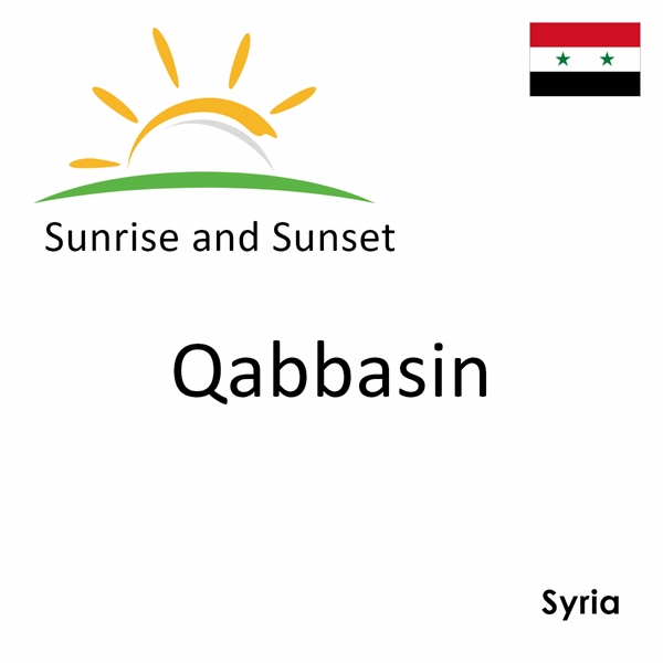 Sunrise and sunset times for Qabbasin, Syria