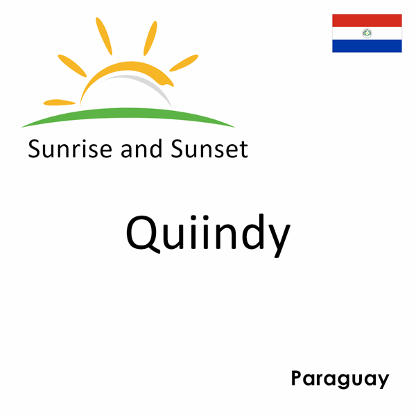 Sunrise and sunset times for Quiindy, Paraguay