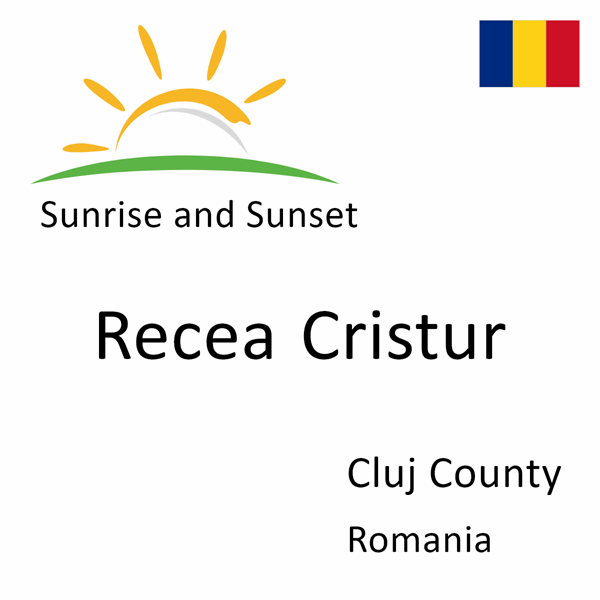 Sunrise and sunset times for Recea Cristur, Cluj County, Romania