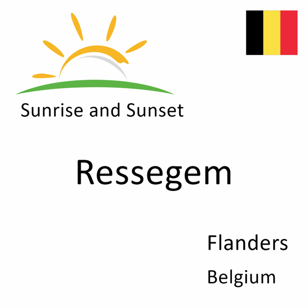 Sunrise and sunset times for Ressegem, Flanders, Belgium