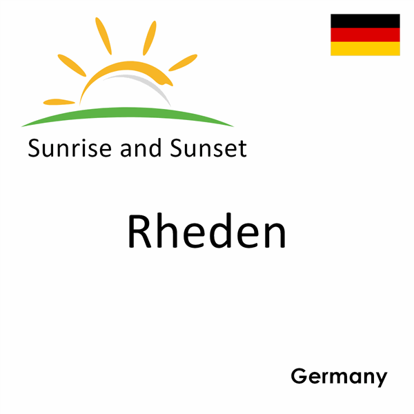 Sunrise and sunset times for Rheden, Germany