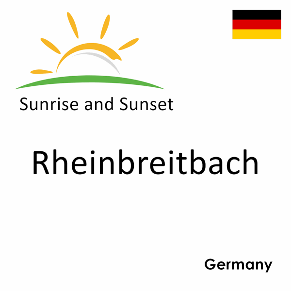 Sunrise and sunset times for Rheinbreitbach, Germany