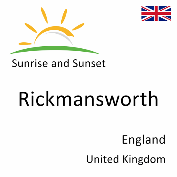 Sunrise and sunset times for Rickmansworth, England, United Kingdom