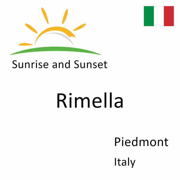 Sunrise and sunset times for Rimella, Piedmont, Italy