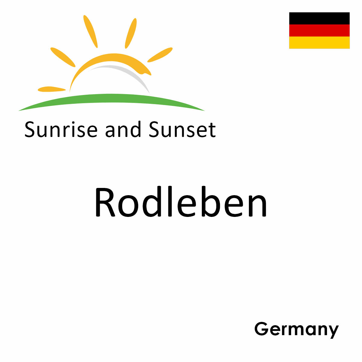 Sunrise and Sunset Times in Rodleben, Germany