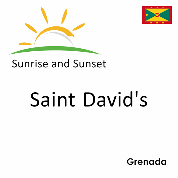 Sunrise and sunset times for Saint David's, Grenada