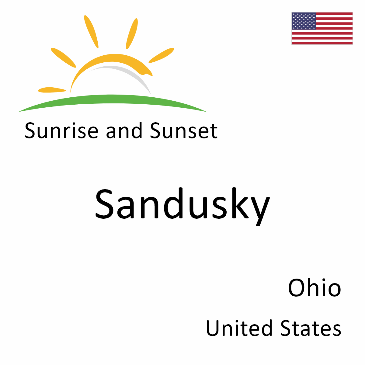 Sunrise and Sunset Times in Sandusky, Ohio, United States
