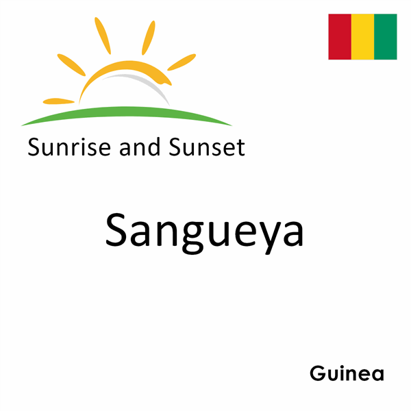 Sunrise and sunset times for Sangueya, Guinea