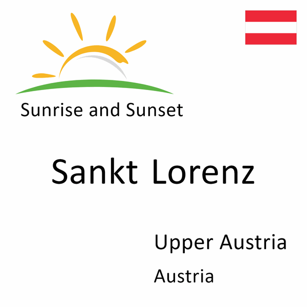 Sunrise and sunset times for Sankt Lorenz, Upper Austria, Austria