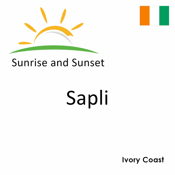 Sunrise and sunset times for Sapli, Ivory Coast