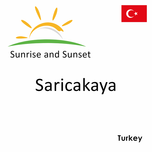 Sunrise and sunset times for Saricakaya, Turkey