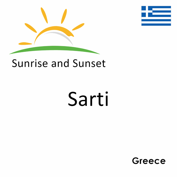 Sunrise and sunset times for Sarti, Greece
