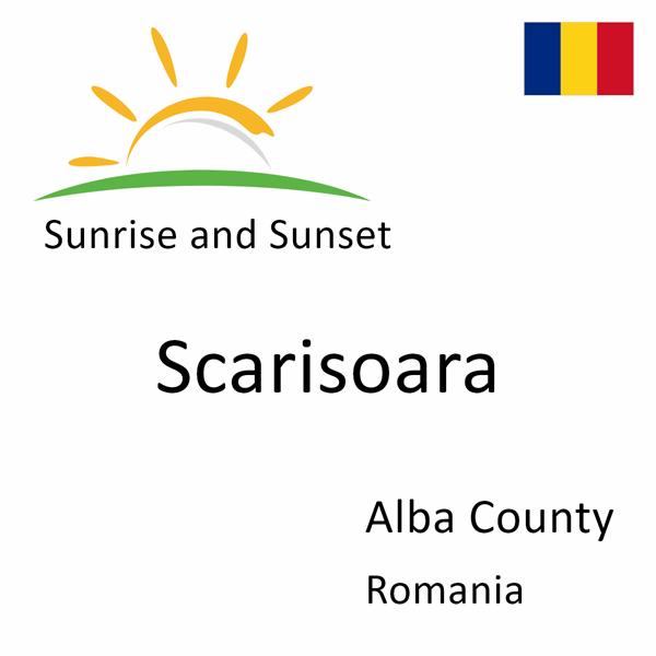 Sunrise and sunset times for Scarisoara, Alba County, Romania