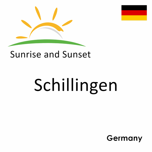 Sunrise and sunset times for Schillingen, Germany
